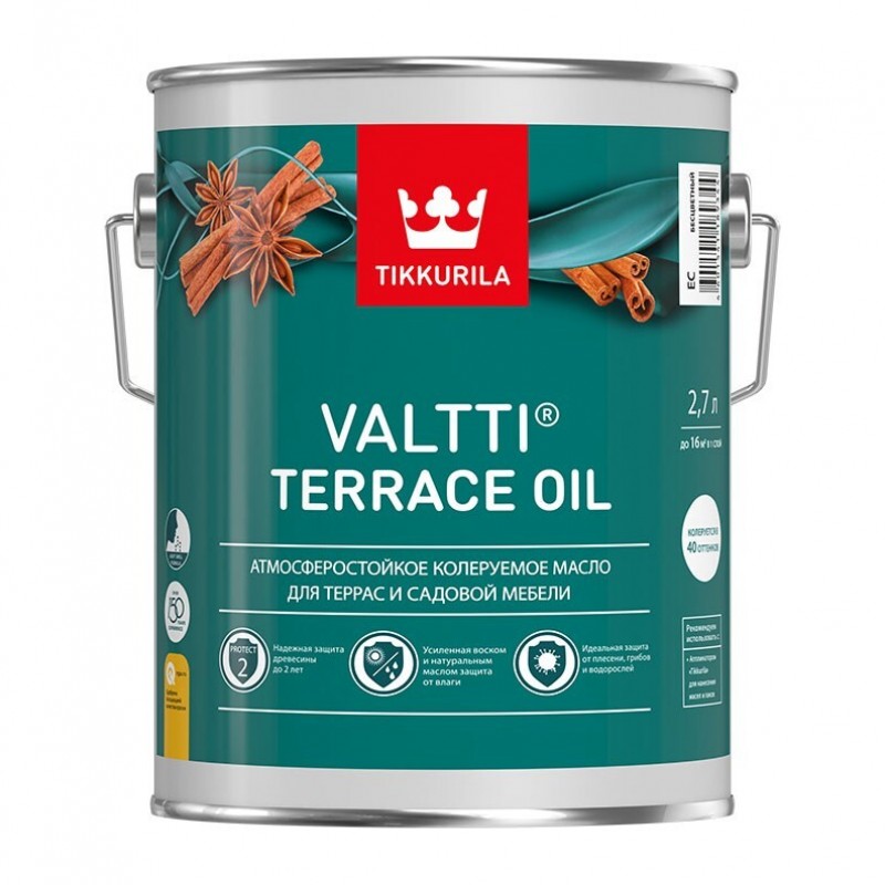Масло для террас Tikkurila Valtti Terrace Oil, 2,7л.